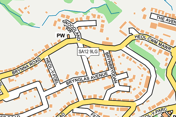 SA12 9LG map - OS OpenMap – Local (Ordnance Survey)