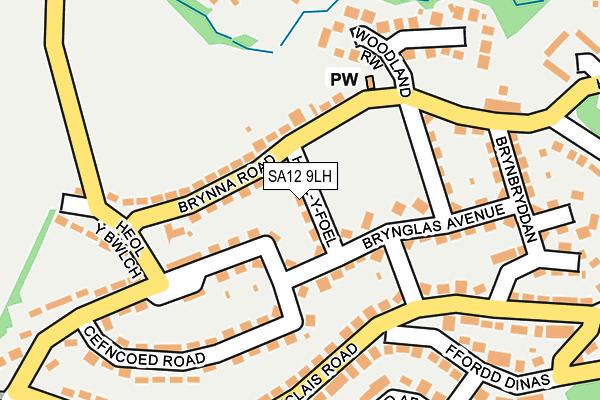 SA12 9LH map - OS OpenMap – Local (Ordnance Survey)