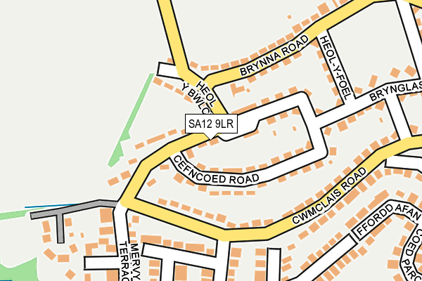 SA12 9LR map - OS OpenMap – Local (Ordnance Survey)