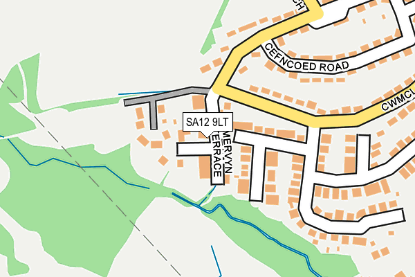 SA12 9LT map - OS OpenMap – Local (Ordnance Survey)