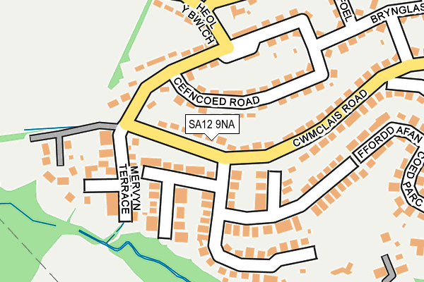 SA12 9NA map - OS OpenMap – Local (Ordnance Survey)