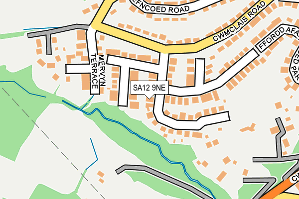 SA12 9NE map - OS OpenMap – Local (Ordnance Survey)