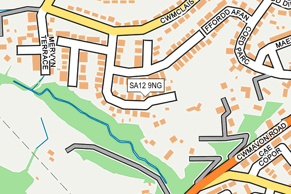 SA12 9NG map - OS OpenMap – Local (Ordnance Survey)