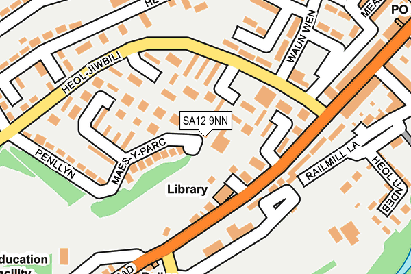 SA12 9NN map - OS OpenMap – Local (Ordnance Survey)