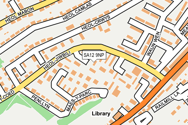 SA12 9NP map - OS OpenMap – Local (Ordnance Survey)