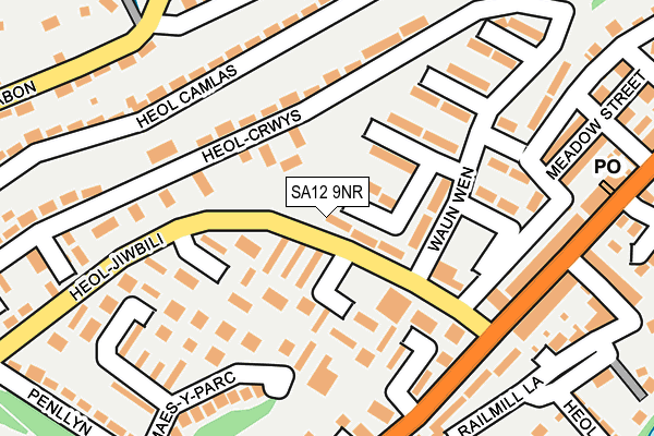 SA12 9NR map - OS OpenMap – Local (Ordnance Survey)