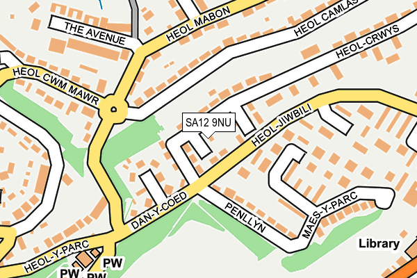 SA12 9NU map - OS OpenMap – Local (Ordnance Survey)