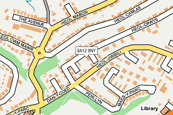 SA12 9NY map - OS OpenMap – Local (Ordnance Survey)