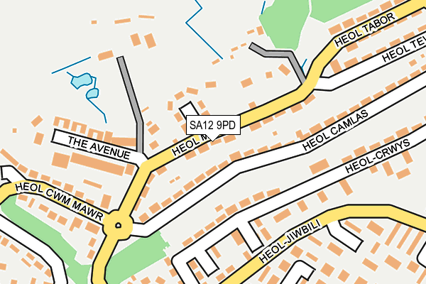SA12 9PD map - OS OpenMap – Local (Ordnance Survey)
