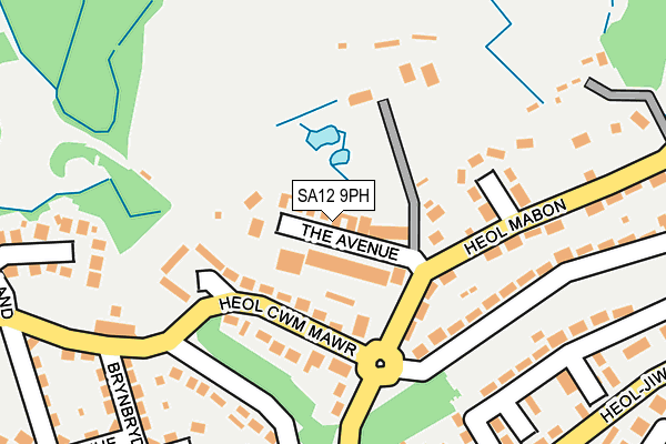 SA12 9PH map - OS OpenMap – Local (Ordnance Survey)