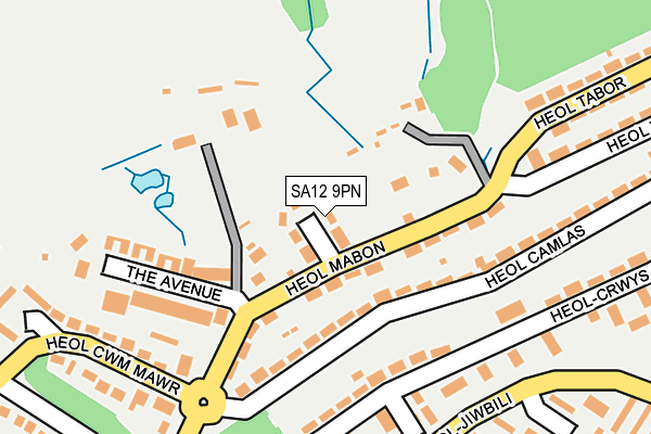 SA12 9PN map - OS OpenMap – Local (Ordnance Survey)