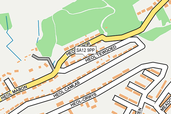 SA12 9PP map - OS OpenMap – Local (Ordnance Survey)