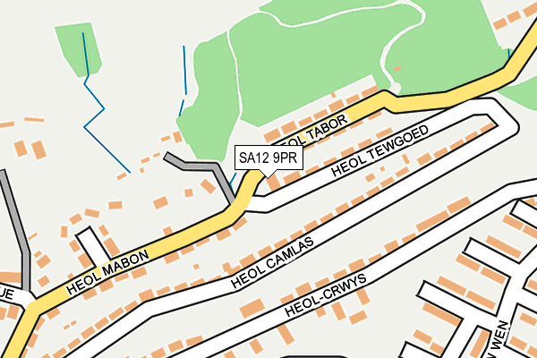 SA12 9PR map - OS OpenMap – Local (Ordnance Survey)