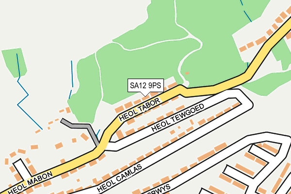 SA12 9PS map - OS OpenMap – Local (Ordnance Survey)