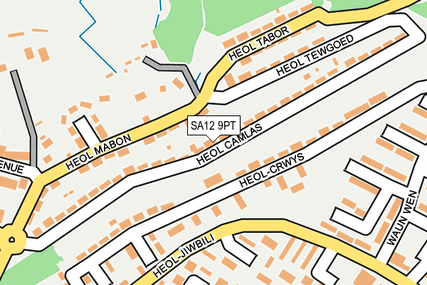 SA12 9PT map - OS OpenMap – Local (Ordnance Survey)