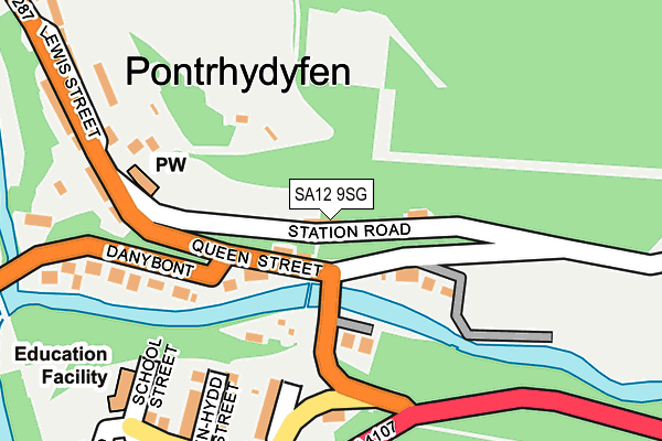 SA12 9SG map - OS OpenMap – Local (Ordnance Survey)