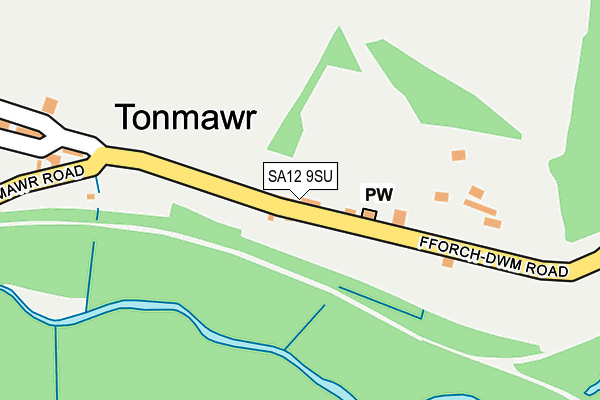 SA12 9SU map - OS OpenMap – Local (Ordnance Survey)