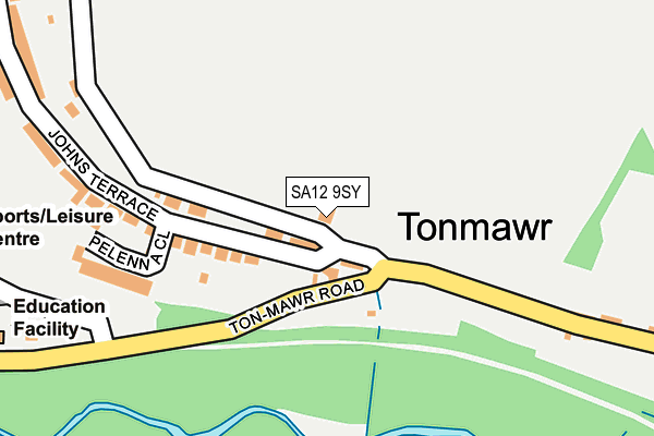 SA12 9SY map - OS OpenMap – Local (Ordnance Survey)