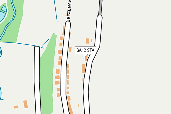 SA12 9TA map - OS OpenMap – Local (Ordnance Survey)