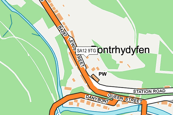 SA12 9TG map - OS OpenMap – Local (Ordnance Survey)