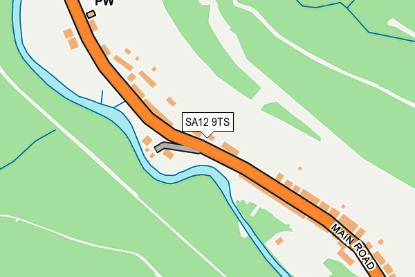 SA12 9TS map - OS OpenMap – Local (Ordnance Survey)