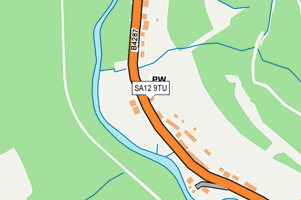 SA12 9TU map - OS OpenMap – Local (Ordnance Survey)