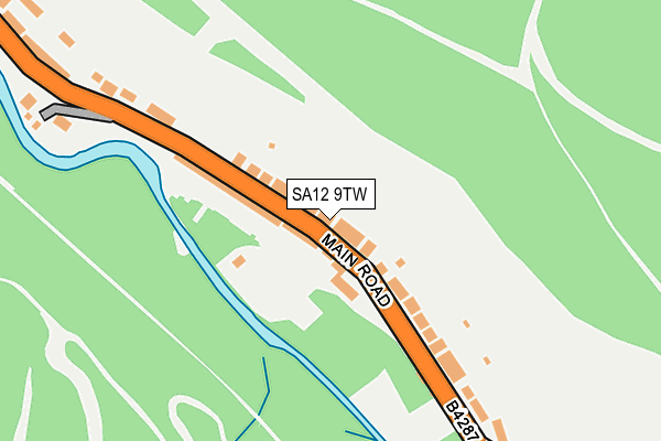 SA12 9TW map - OS OpenMap – Local (Ordnance Survey)
