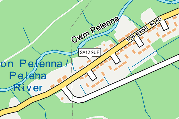 SA12 9UF map - OS OpenMap – Local (Ordnance Survey)