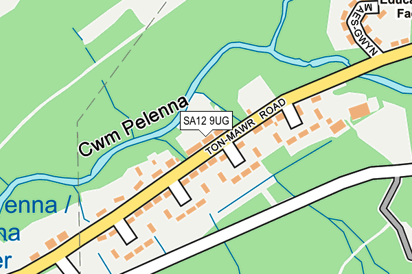 SA12 9UG map - OS OpenMap – Local (Ordnance Survey)