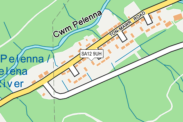 SA12 9UH map - OS OpenMap – Local (Ordnance Survey)