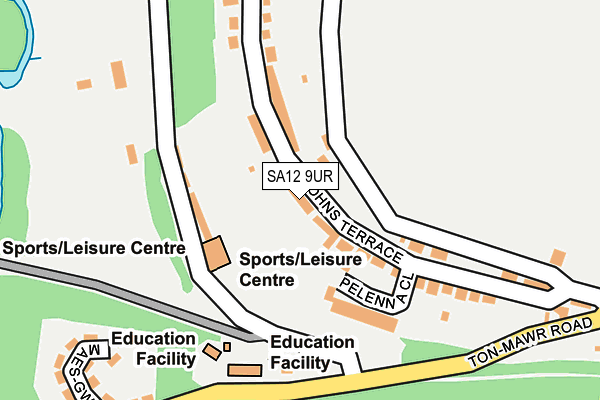SA12 9UR map - OS OpenMap – Local (Ordnance Survey)