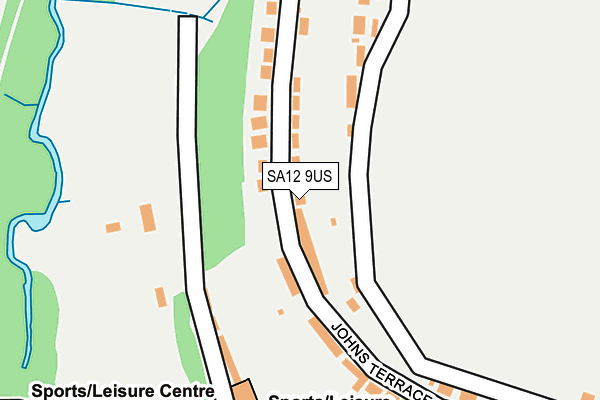 SA12 9US map - OS OpenMap – Local (Ordnance Survey)