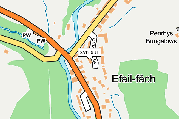 SA12 9UT map - OS OpenMap – Local (Ordnance Survey)