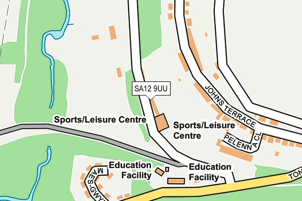 SA12 9UU map - OS OpenMap – Local (Ordnance Survey)