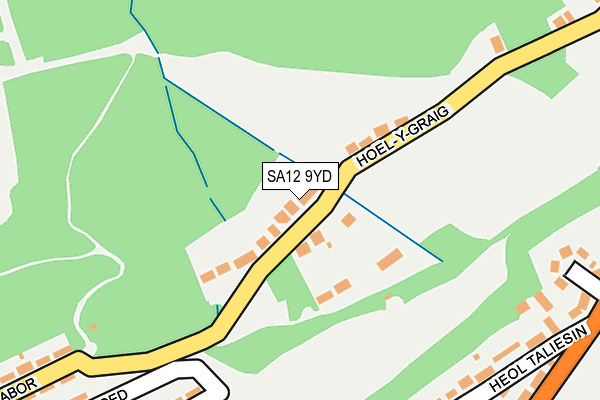 SA12 9YD map - OS OpenMap – Local (Ordnance Survey)