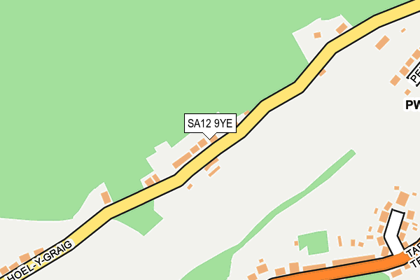 SA12 9YE map - OS OpenMap – Local (Ordnance Survey)