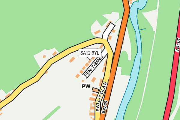 SA12 9YL map - OS OpenMap – Local (Ordnance Survey)