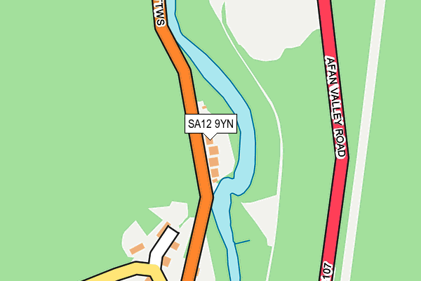 SA12 9YN map - OS OpenMap – Local (Ordnance Survey)