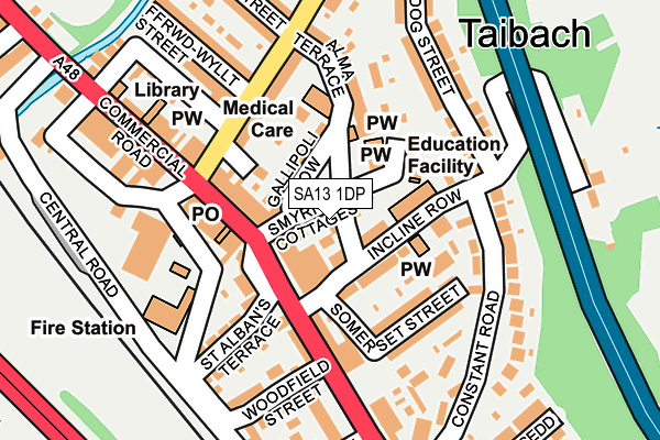 SA13 1DP map - OS OpenMap – Local (Ordnance Survey)