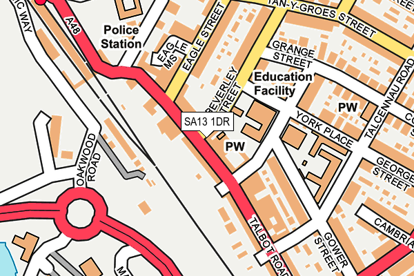 SA13 1DR map - OS OpenMap – Local (Ordnance Survey)