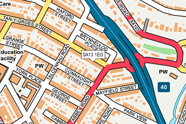 SA13 1EG map - OS OpenMap – Local (Ordnance Survey)