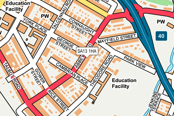 SA13 1HA map - OS OpenMap – Local (Ordnance Survey)