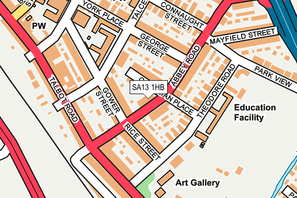 SA13 1HB map - OS OpenMap – Local (Ordnance Survey)