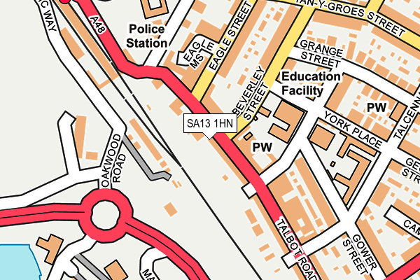 SA13 1HN map - OS OpenMap – Local (Ordnance Survey)