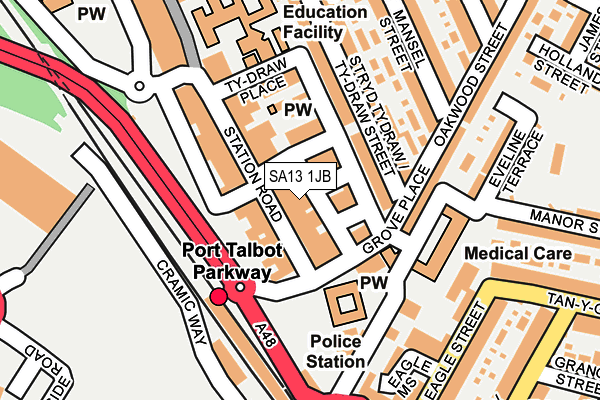 Map of STRANDS PORT TALBOT LIMITED at local scale