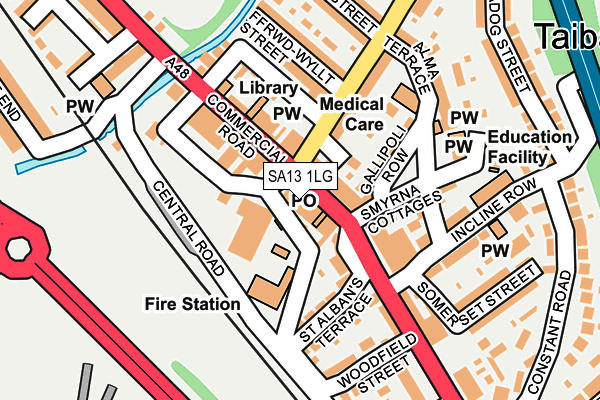Map of PORT TALBOT PIZZA LTD at local scale