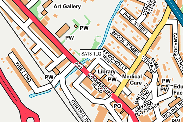 SA13 1LQ map - OS OpenMap – Local (Ordnance Survey)