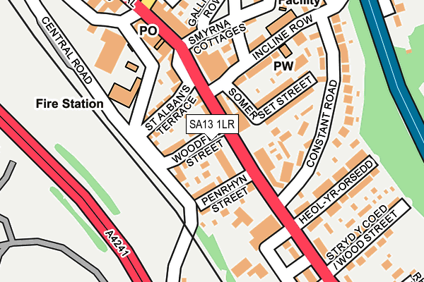 SA13 1LR map - OS OpenMap – Local (Ordnance Survey)