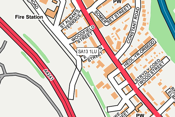 SA13 1LU map - OS OpenMap – Local (Ordnance Survey)