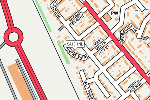 SA13 1NL map - OS OpenMap – Local (Ordnance Survey)